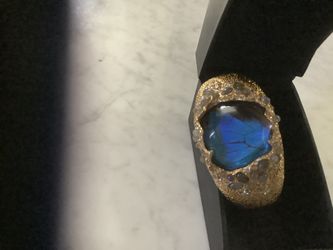 Alexis bitter gold plate bracelet with the natural stone
