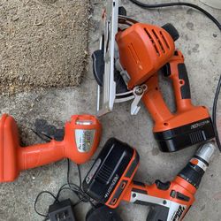 Drill Set With Saw And Flashlight