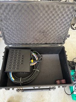 100’ “Live wire” mic snake and pelican case