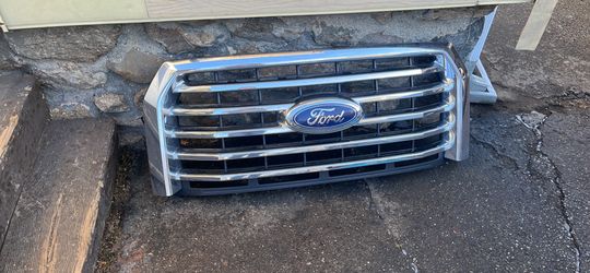 2015-2018 F150 Silver Grill Chrome Oem 