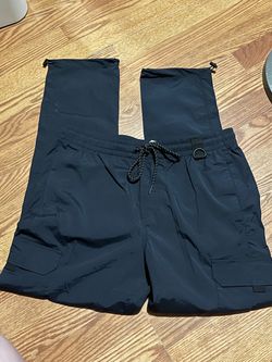 PacSun Men's navy blue Cargo Jogger Pants with Drawstring and Cinch Hem $20