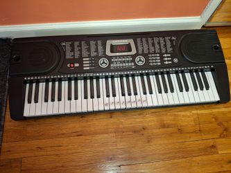 HAMZER 61 Key Electronic Keyboard Piano with Built-in Speakers+ Power Adapter.