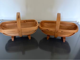 2 Vintage Trug Baskets