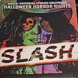 signed SLASH Vinyl Halloween Horror Nights Record