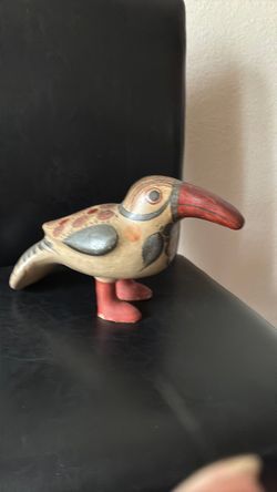 Tonala hand painted toucan pottery bird