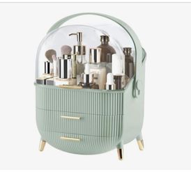 (9999-922) Make up Organizers and Storage, Makeup Organizer for Vanity, Cosmetics Skincare Organizers with Lid and Drawers, Cosmetic Display Cases for