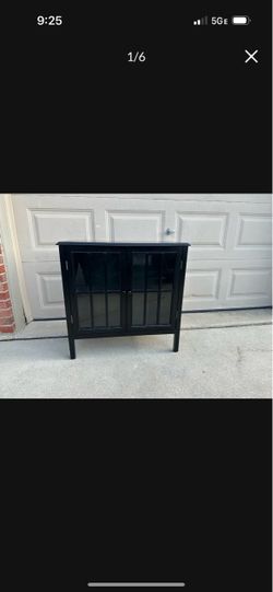 Black entryway cabinet