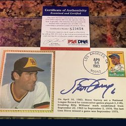 PSA DNA STEVE GARVEY SIGNED FDC FIRST DAY COVER PADRES ENVELOPE