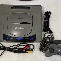 Sega Saturn Console HST-3210 Gray  Japan Model Used Ready to Play