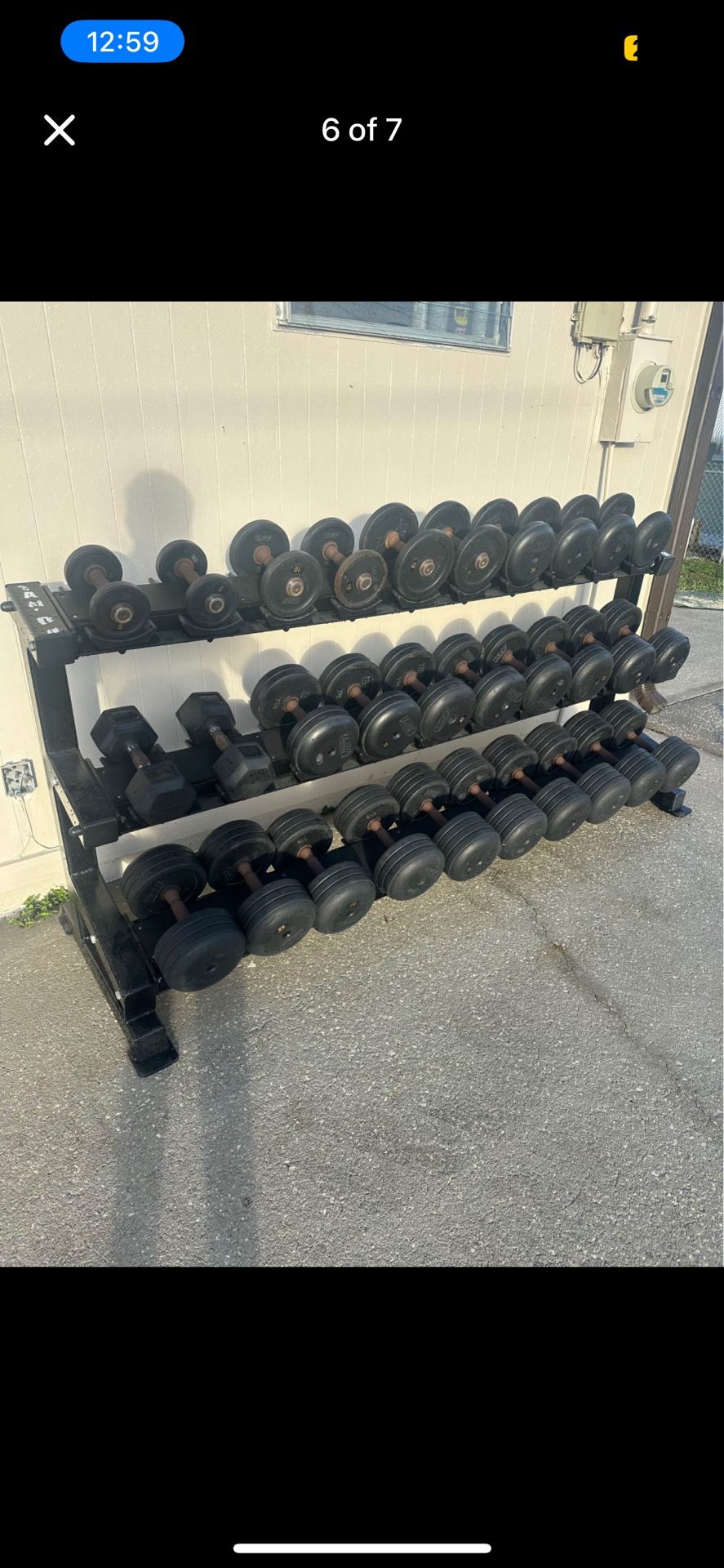 Commercial Rubber Prostyle Dumbbells 5-75