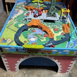 Thomas the train table measures 49.5 inches Long × 33.5 inches W × 18 inches H.