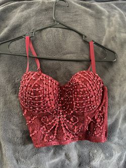 Windsor Beaded Red Corset Top