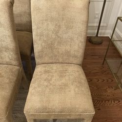 6 Dining Room Chairs - Beige -  Excellent Shape - Will Sell As A Set Or In Any Amount You Require