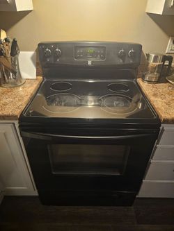 Kenmore Black Electric Range with Glass Cooktop