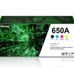 New 650A Toner Cartridges 4 Pack CE270A CE271A CE272A CE273A Replacement for HP 650A Toner