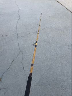 Vintage Fenwick Pacific stick fenglass model 1270-s 7 feet  Line 12–30 pounds   Needs repairs good for project / rewrap              Rod reel fishing 