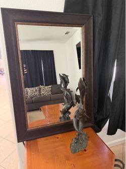 Large framed mirror