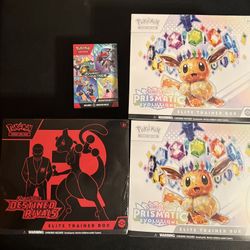 Destined Rival Etb , Prismatic Evolution Etb , Journey Together Booster Bundle 