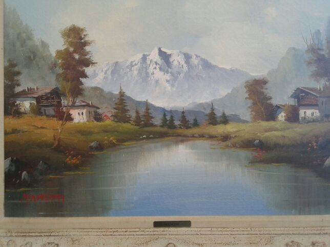 CARLO MANCINI VINTAGE OIL PAINTING