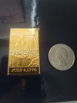 200th Anniversary Declaration of Independence sterling stamp replica Sealed