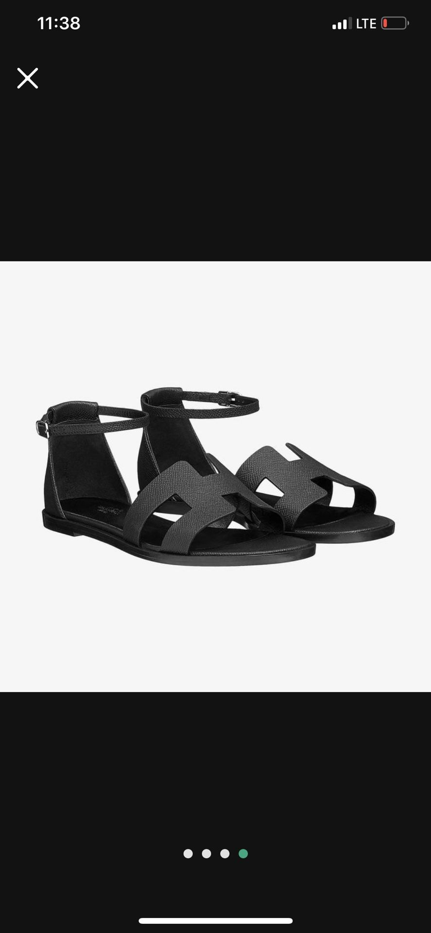 Hermès Santorini Sandals In Black Size 36  Shoes