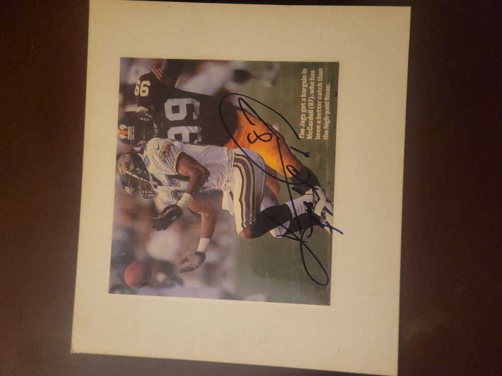 Keenan McCardell Autographed Jaguars Photo – #87 WR – Vintage NFL Signed Print