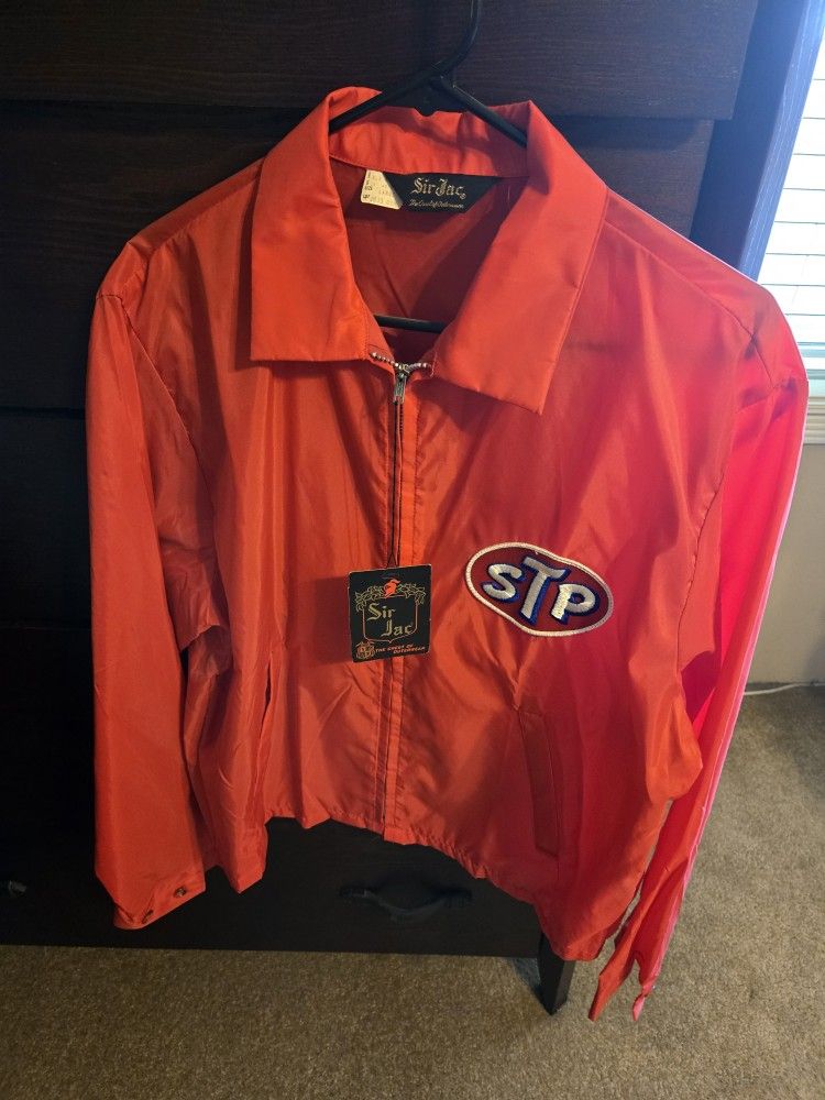 Vintage 1960's Racing 🏁 Jacket Men's STP Patches Windbreaker (L) Size $10.00