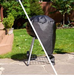 Universal Vertical Smoker Kettle 27.50-in W × 35-in H Black Charcoal Grill Cover
