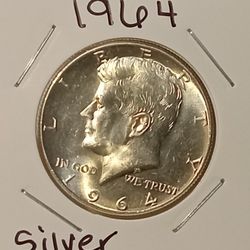 #202 Silver 1964 Half Dollar Coin 