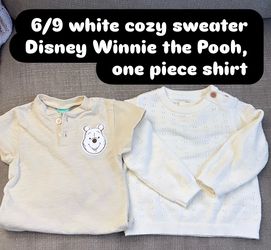 6/9 cute sweater and Disney Winnie the Pooh one piece