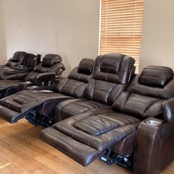 Italian Genuine Leather Sofas 