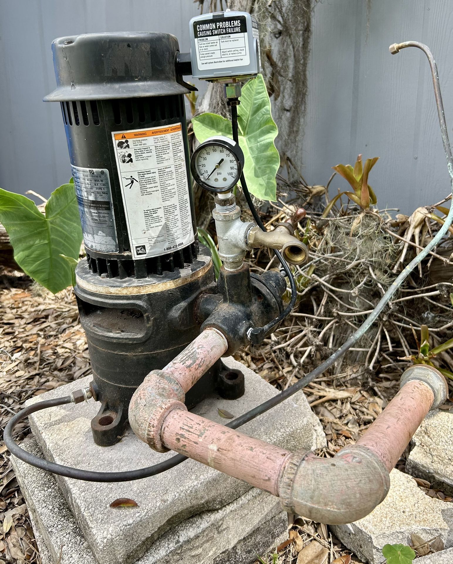 1HP Well Jet Pump With Galvanized Tank