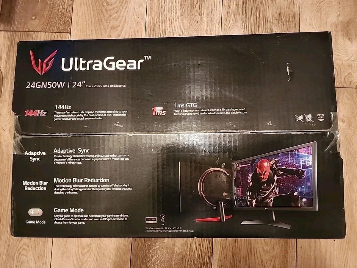 LG UltraGear 24GN50W 24" 144Hz FHD Gaming Monitor