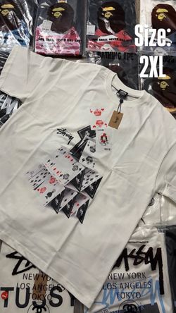 Stussy Playing Cards Graphic T-Shirt 2XL