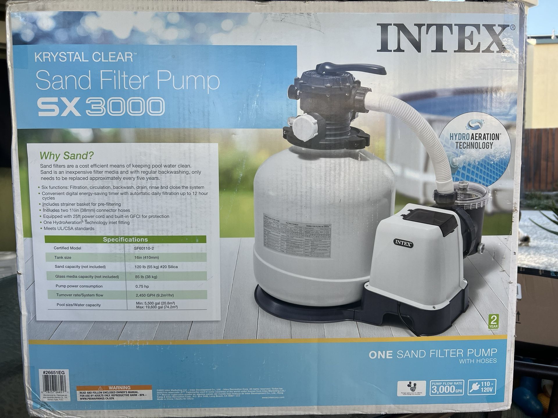 CLEAR Sand Filter Pump SX 3000