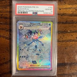 Pokemon TCG prismatic evolutions Glaceon PSA 10