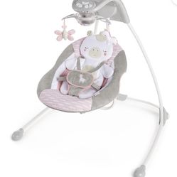 New Pink, White & Gray Baby Swing