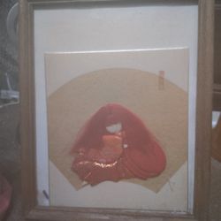 Vintage Japanese Oshie, Signed.