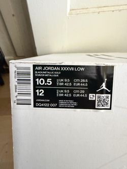 Two Jordan 37 basketball shoes