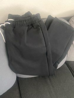 Black Fleece Sweatpants with Drawstring