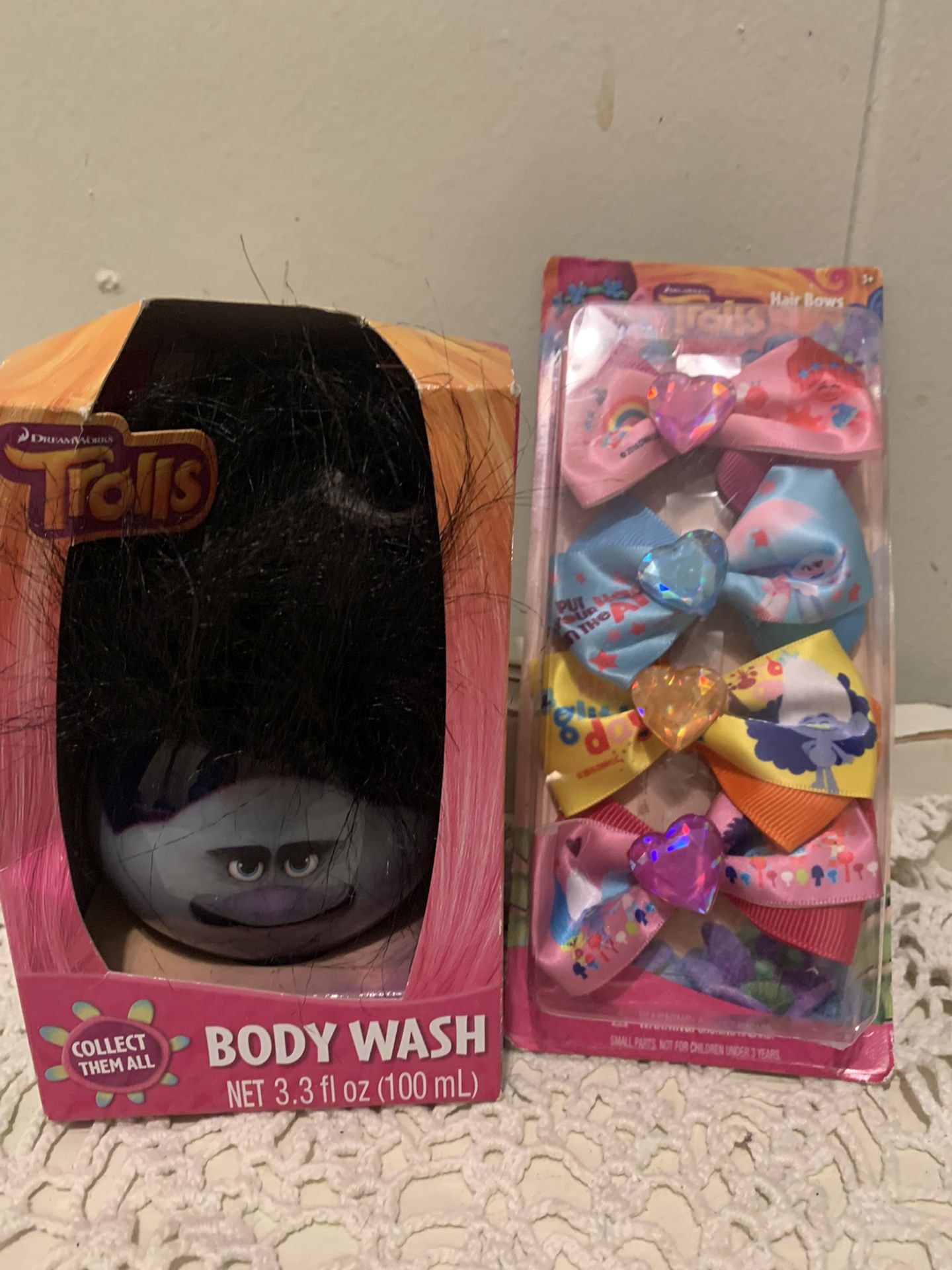 New Disney trolls body wash and Barrett set both for $6