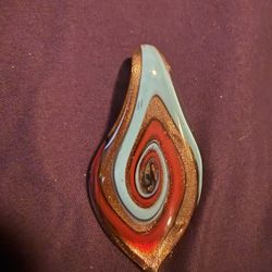 Hand Blown Glass Necklace Charm