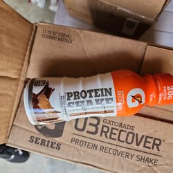 Case Of 12 Gatorade Recover Chocolate Ready to Drink Protein Shake 11.16 oz Plastic Bottle