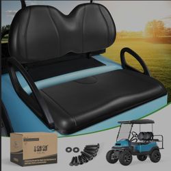 10L0L Golf Cart Front Seat Cushion & Backrest Kit for Club Car Precedent 2012-Up - Club Car Replacement Deluxe Bottom & Backrest Kit
