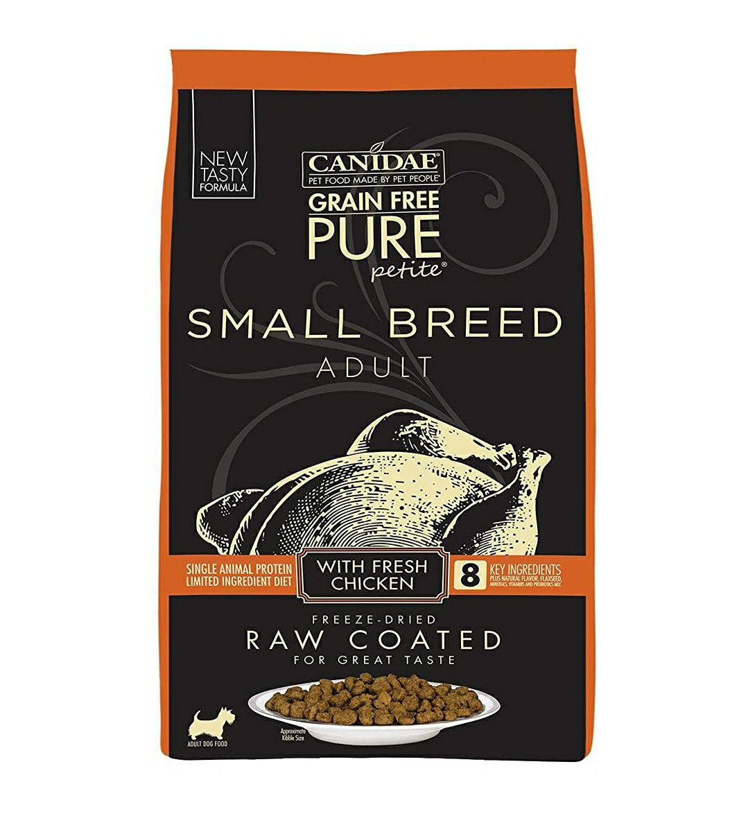 DOG FOOD CANIDAE Grain Free Pure Petite Small Breed Raw Coated Dry Dog Food