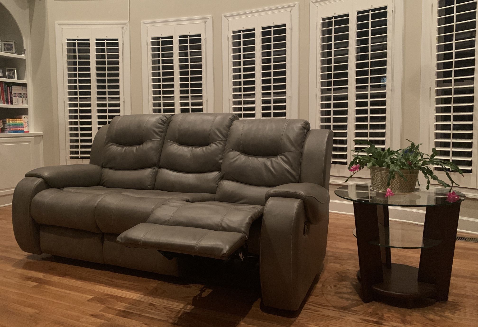 Beautiful Taupe Leather Sofa