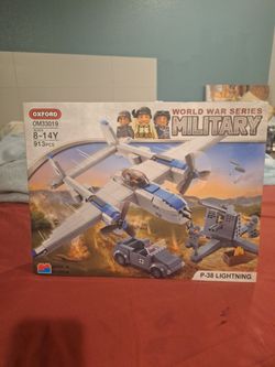 Oxford Military Series P-38 Lightning Building Blocks Set (OM33019) - Retired / Sealed