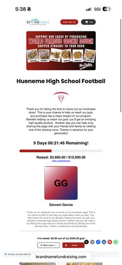 Support High School Football Fundraiser 🏈