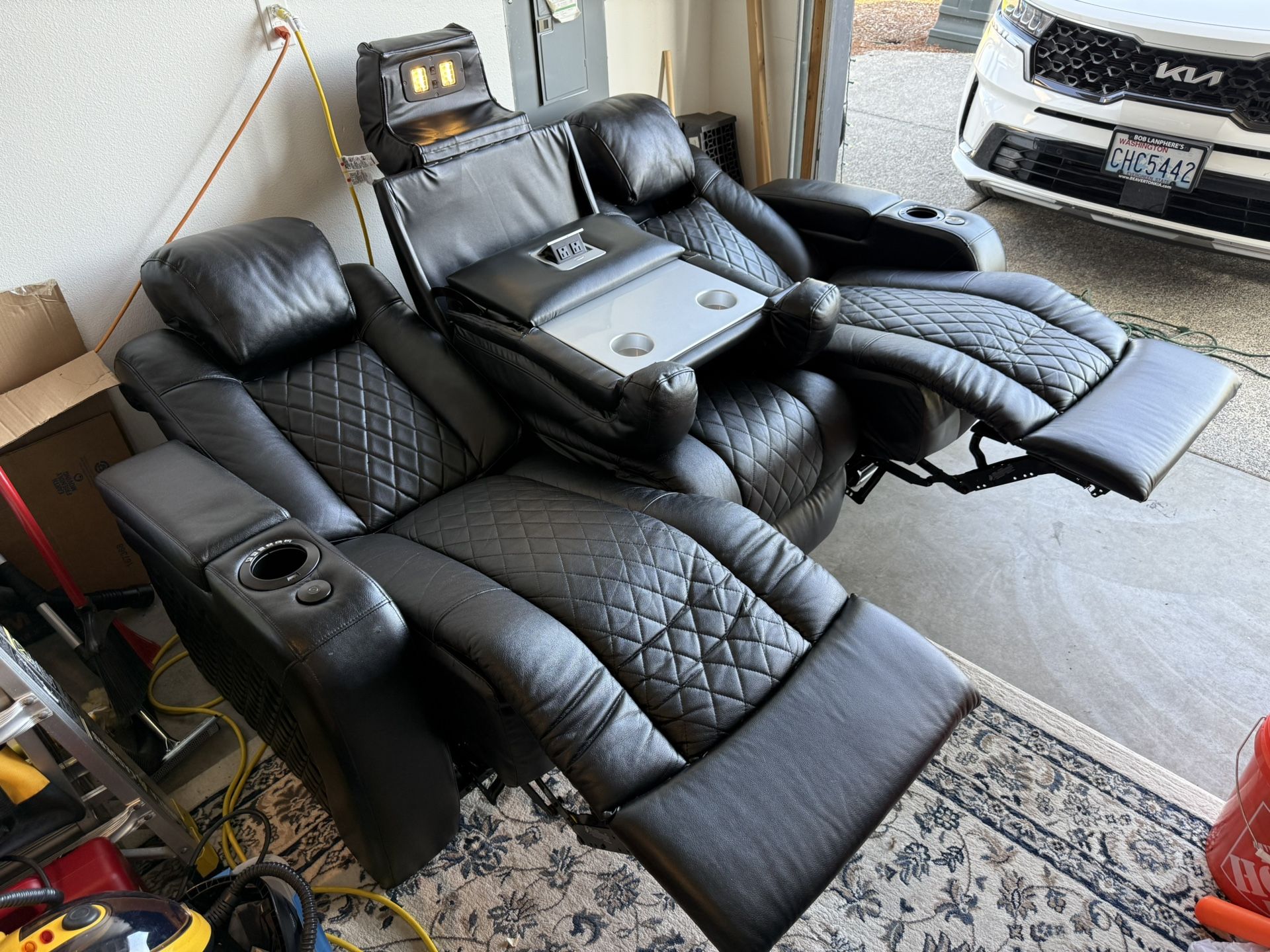 Leather Home Theater Sofa Recliner