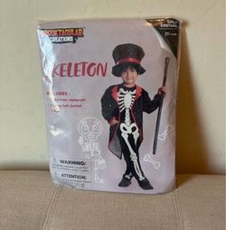 Spooktacular Creations Glow in the Dark Skeleton Costume for Kids, Halloween Skeleton Costume for Toddlers 3T 3-4 Years
